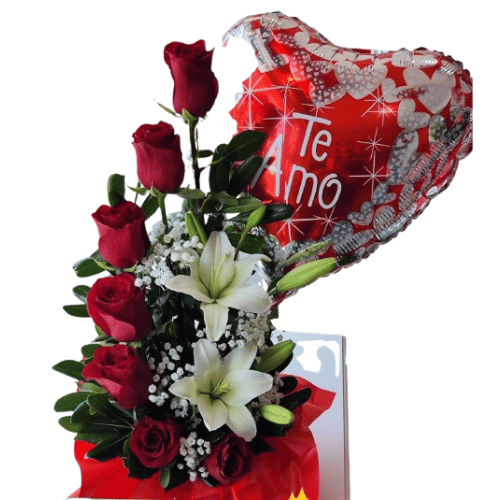 Espiral rosas y lilium