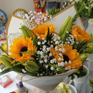 Ramo girasoles y lilium