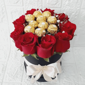 Box Rosas con chocolate