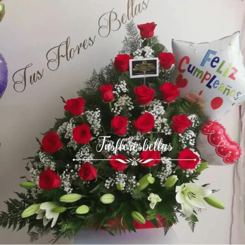 Arreglo en escala con lilium