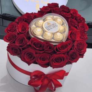 Box corazón con ferrero
