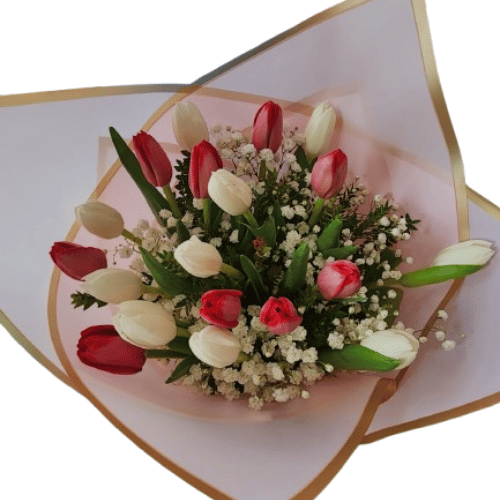 Ramo mixto de 20 tulipanes