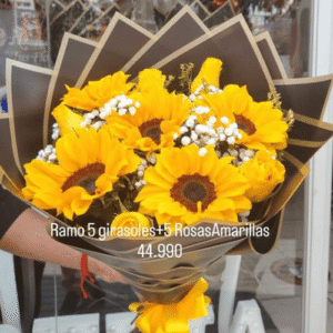 Ramo Girasoles + Rosas Amarillas