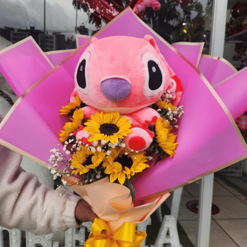Ramo de Girasoles con Peluche