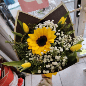 Ramo tulipanes y Girasol