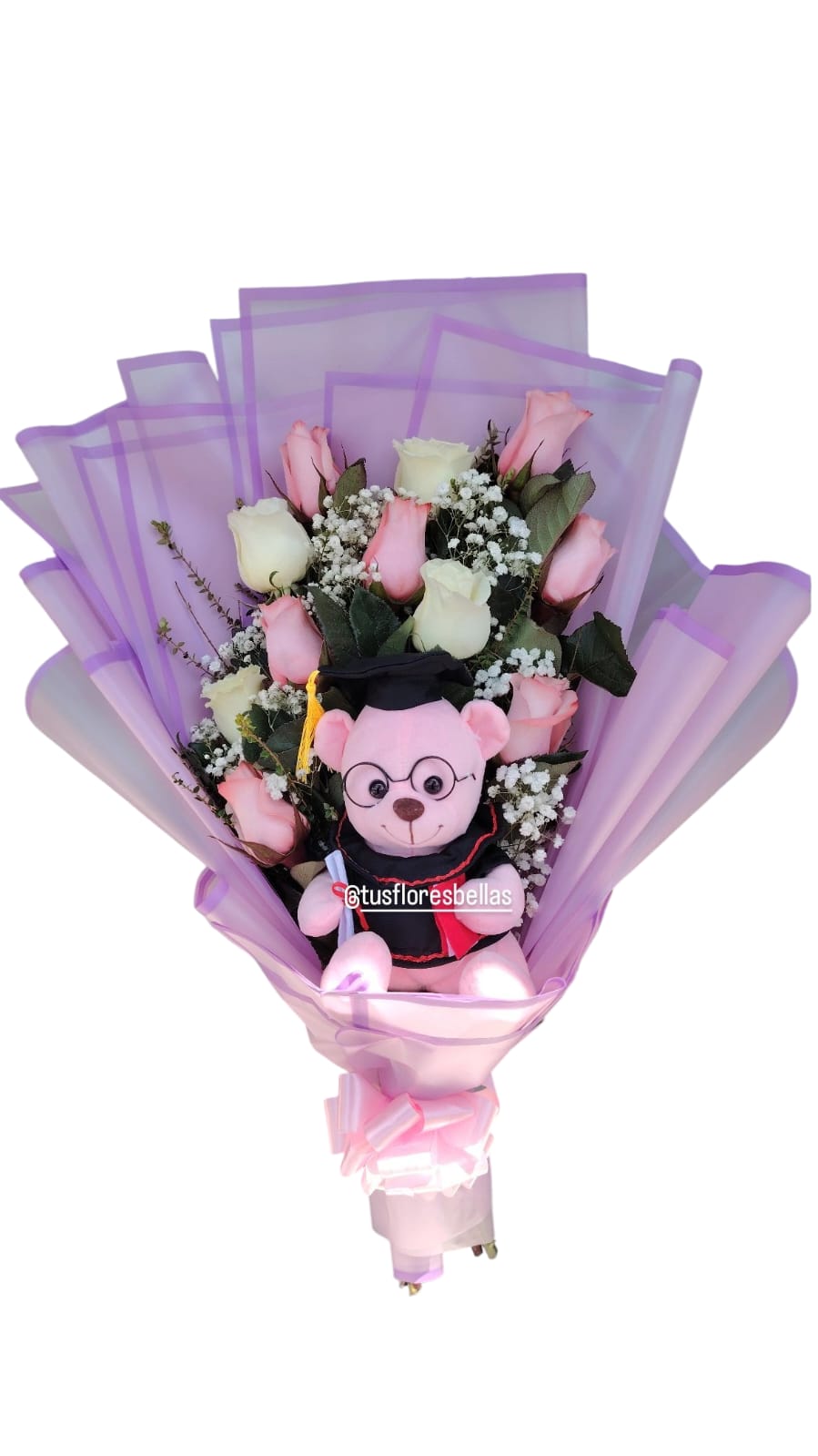 Ramo escalonado con peluche graduación