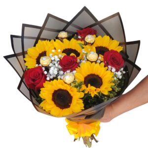 Armonia de Rosas y Girasoles